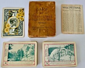 Antique ca 1900 Card Game - GAME OF YELLOWSTONE – CINCINNATI GAME CO. - 52 VIEWS