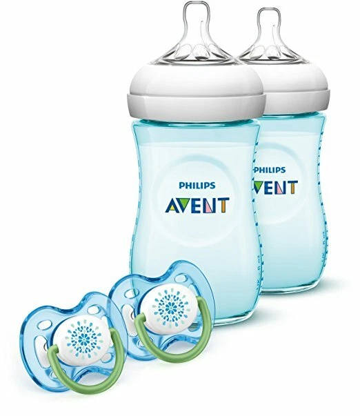 Philips Avent Natural Baby Bottles Gift Set SCD693/24 - Teal - Image 1 of 4