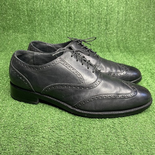 NIKE Oxford stringate Cole Haan Air Madison da uomo in pelle nera alare C10145 taglia 11