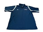 Adidas Mens Polo Shirt Blue Knit Short Sleeve James Madison Dukes Soccer 2XL