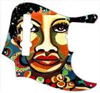 J BASS 5 SAITEN Grafik Schlagbrett passend für Fender Bassgitarre afrikanische Kunst 1