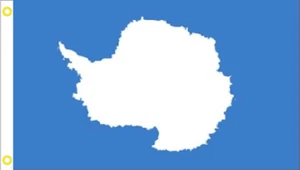 Antarktis Flagge 5 x 3 Fuß - 100 % Polyester mit Ösen - Nordpol Antarktis - Bild 1 von 3