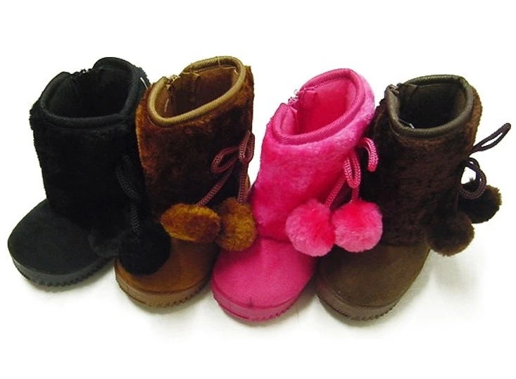 Infantes Niños Pequeños Niñas Botas de Invierno Lindas Informales Imitación Piel Gamuza Zapatos 7005-1 Nuevas Foto 1 de 1