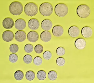 Konvolut Silber Münzen Polen Zlotych Zloty Zlote Groszy - Bild 1 von 16