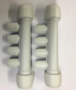 #Hep2O 22 mm x 10 mm 4 puertos colector de riel abierto - PAQUETE DE 2 - envío gratuito - Imagen 1 de 3