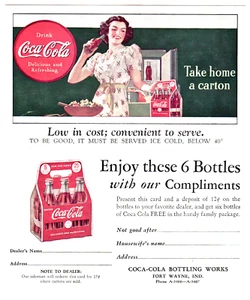 1951 Coca-Cola Dealer Advertising Mailer, Coca-Cola Bottling Works, Ft. Wayne IN - Picture 1 of 2