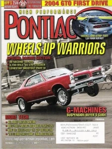 HIGH PERFORMANCE PONTIAC 2004 MAR - Nu GTO, PROTOSPORT, '65 GTO,'77 TA, '66 GTO - Imagen 1 de 1