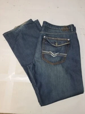 Antiguo Remache Hombre Azul Vaqueros Talla 42 x 34 / we3744 r2 t8 Foto 1 de 4