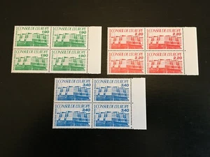 FRANCE 1986 Conseil de l'Europe blocks of 4 MNH Yv93-95 (J1039~) - Picture 1 of 2