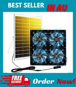 Solar Exhaust Fan for Chicken Coop/Solar Powered Fan for Outside/Solar Greenhous - Picture 1 of 7