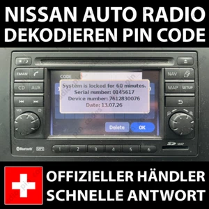 NISSAN RADIO DEKODIEREN PIN CODE BOSCH CONNECT LCN JUKE MICRA NOTE QASHQAI - Bild 1 von 5