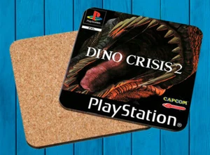 DINO CRISIS 2 PLAYSTATION PSX POSAVASOS MADERA WOODEN COASTERS - Foto 1 di 1