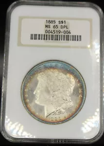 1885 $1 Morgan Dollar NGC MS65DPL GEM BU Deep Mirror Proof Like Philadelphia - Picture 1 of 3