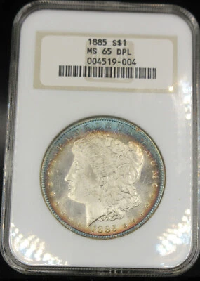 1885 $1 Morgan Dollar NGC MS65DPL GEM BU Deep Mirror Proof Like Philadelphia - Image 1 of 3