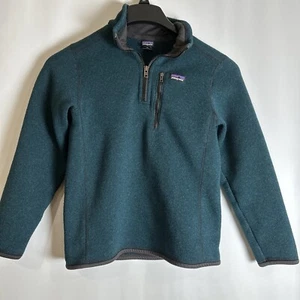 Patagonia boys half zip knit better sweater size L (12) blue pullover jacket - Picture 1 of 10