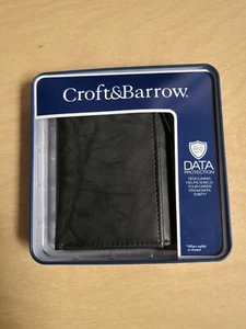 Nuevo Croft & Barrow Para Hombre Cuero Recubierto Triple Color Negro $10.50 - Imagen 1 de 7