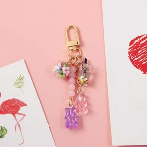 Lindo llavero de oso de goma de resina para color caramelo animal oso encanto - Imagen 1 de 10