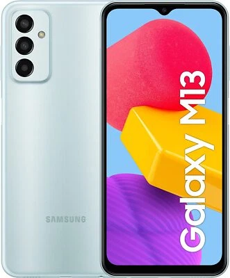 Cellulare Smartphone Galaxy M13 4+64GB 6,6" Dual Sim NUOVO SM-M135F LIGHT BLUE - Immagine 1 di 4