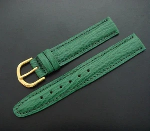 FINE Men's 16mm Padded Green Shark Watch Band / Strap - Picture 1 of 1