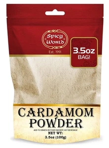 Spicy World Ground Cardamom Powder (Cardamon) 3.5 Ounce Bag - Picture 1 of 9