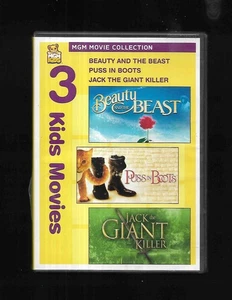 OOP * Triple Feature BEAUTY AND BEAST / PUSS IN BOOTS / JACK GIANT KILLER - Rare - Imagen 1 de 2
