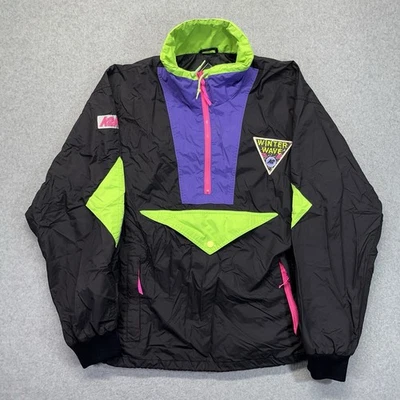 Chaqueta de esquí vintage años 90 Action Plus K2 Winter Wave rosa neón verde negro M Foto 1 de 4