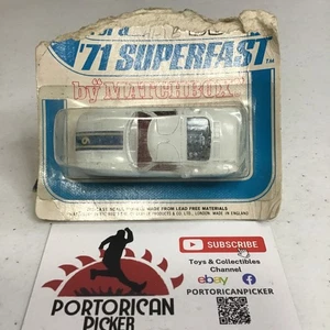 1971 MATCHBOX SUPERFAST #6 WHITE FORD GT RACE CAR MIP 1/64 ENGLAND - Photo 1/8