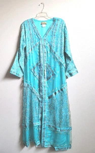 Pakistanischer Indianer Shalwar Kameez bestickt türkis & gold Gr. S - Bild 1 von 19