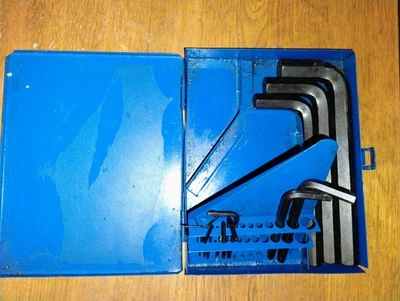 Chesco Short Arm Hex Key Set 18 piece (only 12pcs) case includes 5/8 9/16 1/2 - Image 1 of 4