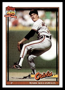 1991 Topps Mark Williamson #296 Baltimore Orioles MLB Baseball Base Set - Picture 1 of 2
