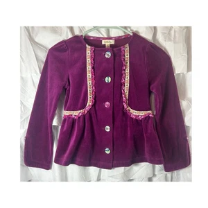 Chaqueta de terciopelo ciruela púrpura Matilda Jane Joslyn niñas talla 6 - Imagen 1 de 7