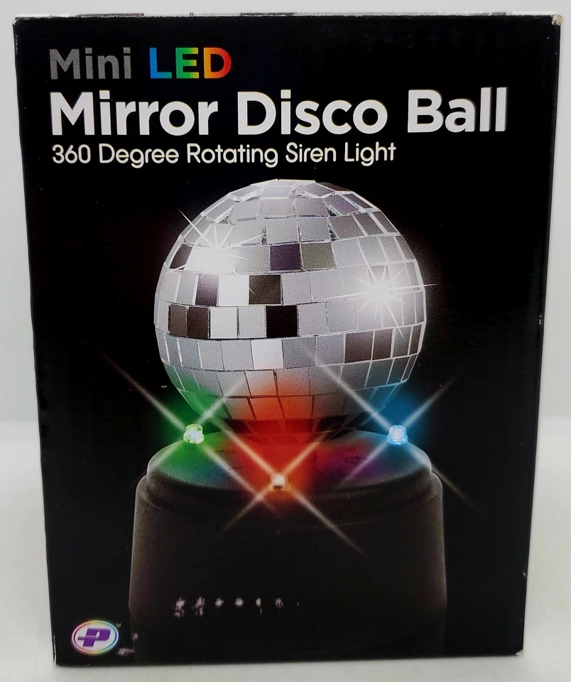 Brand New! Mini LED Mirror Disco Ball Silver Glitter Ball DJ Dance Parties! 🥳 - Image 1 of 4
