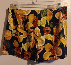 Tahari Arthur S. Levine Size Large Women's Shorts Fruit Sweet and Sour Design - Picture 1 of 13