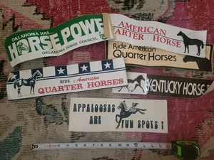 Lot of vintage Quarter Horse bumper stickers equistrian Appaloosas sports Okla - Picture 1 of 1