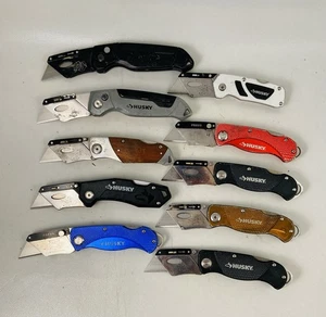 🌟10 Stück Husky Klapp Lockback Taschen Allzweckmesser Rasierer Teppichmesser Messer - Bild 1 von 7