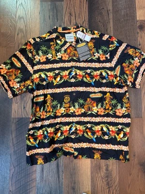 Camisa Polinesia Tommy Bahama Disney Encantada Habitación Tiki Rara Botón XL NUEVA CON ETIQUETAS Foto 1 de 4