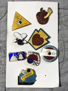 PSWBA Pennsylvania State Women's Bowling Association Lapel Pins Lot of 8 Vintage - Picture 1 of 8