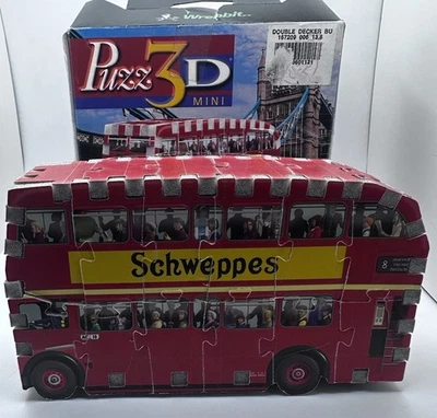PUZZ3D MINI * DOUBLE DECKER BUS *1998 * Wrebbit * 50 Pieces - Image 1 of 4