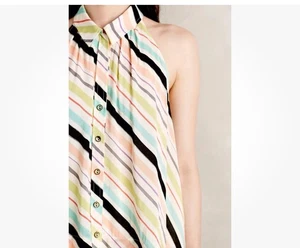 Maeve Anthropologie Tesni Swing Tank Sleeveless Collared EUC Shirt Blouse Size 6 - Picture 1 of 12