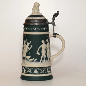 Limitierter vier Jahreszeiten Winter Mettlach Villeroy & Boch Bierkrug - Bild 1 von 9