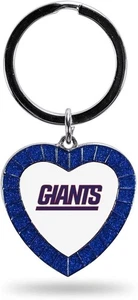 New York Giants Keychain Color Rhinestone Heart - Picture 1 of 1