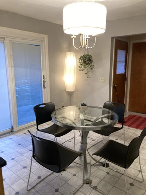 Mid Century Modern Black Chrome Chairs by David Rowland Second Lot Of 4 - Image 1 of 4