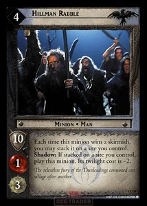 LOTR TCG 4U24 Hillman Rabble  Two Towers - Picture 1 of 1