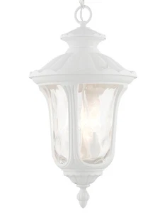 Livex Lighting 7858 Oxford 3 Light 11"W Outdoor Pendant - White - Picture 1 of 12