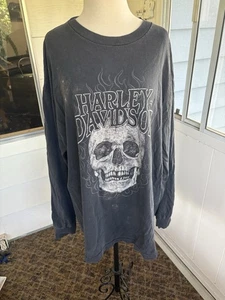 Harley Davidson Motorcycles Orlando Florida Langarmshirt Skull Grafik Lg - Bild 1 von 5