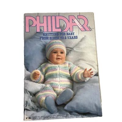 Phildar Mailles Baby Clothes Knitting Pattern Booklet 103 Birth To 2 Years 1983  - Image 1 of 4