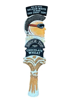 Shock Top Chocolate Wheat Draft Beer Tap Handle Tapper Mancave Bar Pub 13.5" - Image 1 of 4