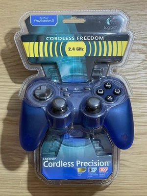 PS2 Logitech Cordless Precision Controller - Blue - Brand New & Factory Sealed - Image 1 of 4