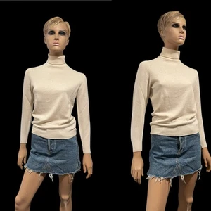 Suéter Berk of Burlington Arcade London Cachemira Marfil Cuello Alto - Talla 36 Pequeño - Imagen 1 de 6