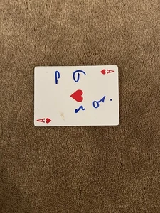 Phil Hellmuth Firmado Autografiado As Tarjeta de Juego Poker Mocoso - Imagen 1 de 2